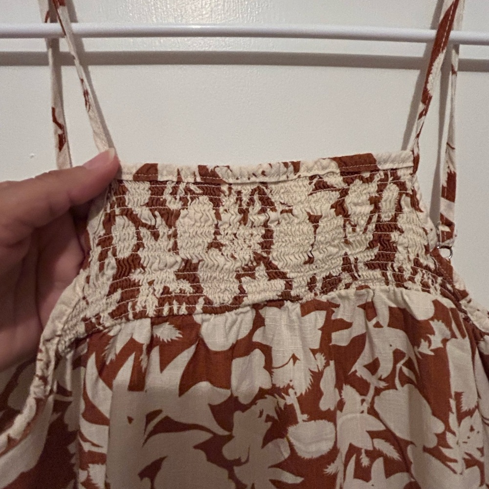 Cat & Jack Brown and Cream Floral Maxi Dress - Picture 6 of 6